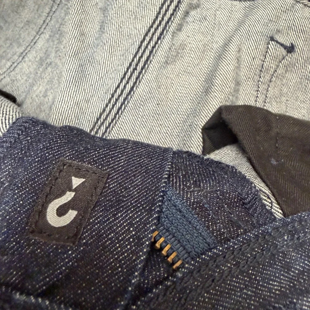 Guess Mens Lincoln Straight Denim Jeans 38x34 Wash Indigo Whiskered Classic Y2K